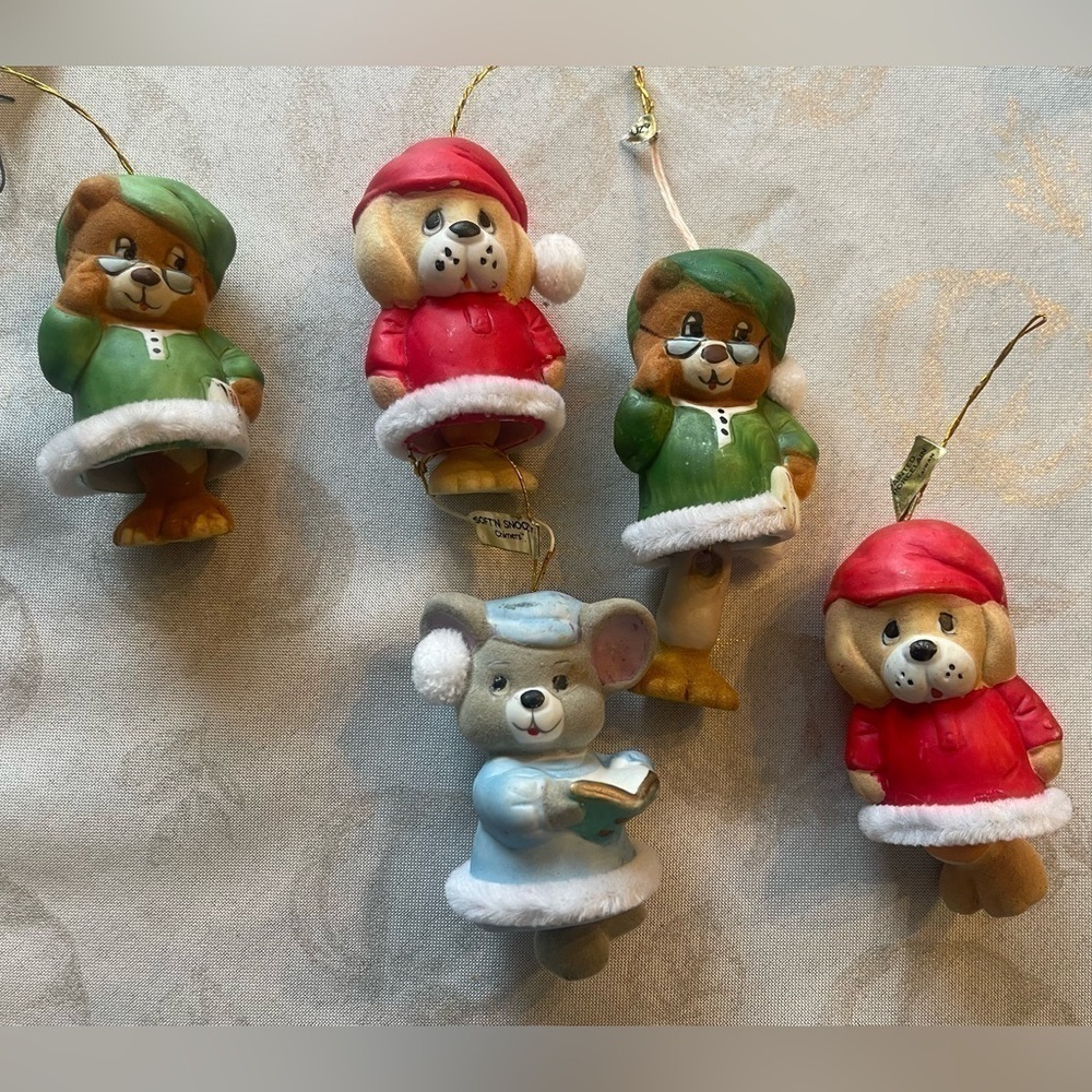 Jasco soft n snoozy vintage porcelain chimer‎ ornaments.